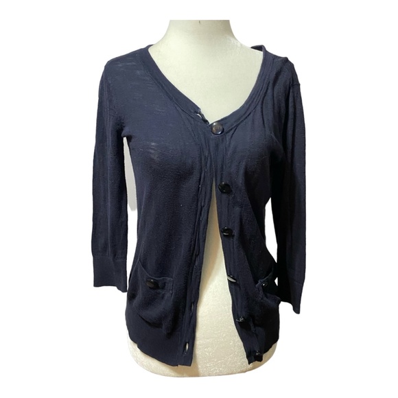 Banana Republic lightweight Cotton Blue cardigan - Picture 2 of 6